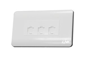 Link US-2333 SHINY EXCLUSIVE FACE PLATE 3 PORT w/Shutter