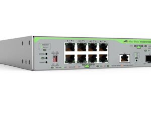 Allied Telesis AT-GS910/10XST-30 8-port 10M/100M/1 Gigabit and 1-port 100M/1/2.5/5/10 Gigabit copper uplink with 1-SFP/SFP+ slot