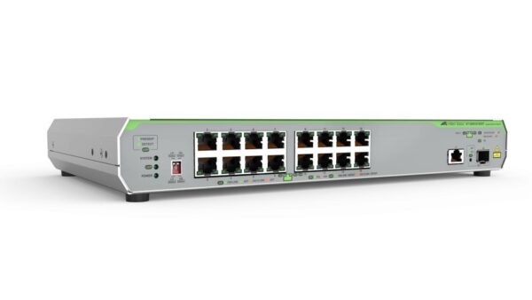 Allied Telesis AT-GS910/18XST-10 16-port 10M/100M/1 Gigabit and 1-port 100M/1/2.5/5/10 Gigabit copper uplink with 1-SFP/SFP+slot