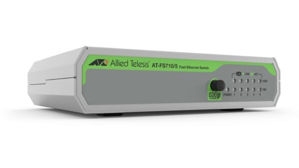 Allied Telesis AT-FS710/5-50 5-port 10/100TX unmanaged switch with internal PSU