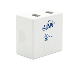 Link US-2402 Surface White Mount Box 2 Port