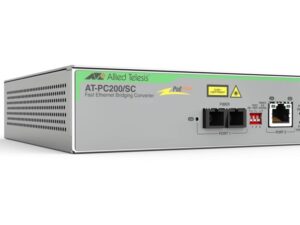 4133.jpg Allied Telesis AT-PC200/SC-960 10/100TX to 100FX/SC POE+ Media & Rate Converter,