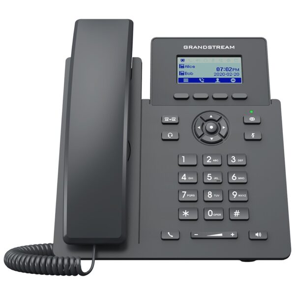 Grandstream GRP2602G 2 lines, and 4 SIP accounts Essential IP Phone Dual switched auto-negotiation 10/100/1000 Mbps with PoE