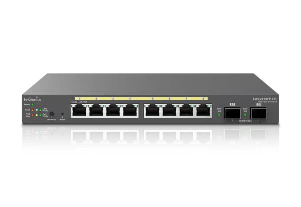 EnGenius EWS2910FP-FIT Gigabit 8-Port 110W PoE+ Switch with 2 SFP Ports