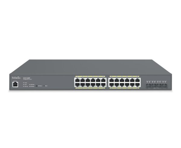 4511.jpg EnGenius ECS1528P Cloud Managed 24-Port Gigabit PoE+ Switch with 4 SFP+ Ports