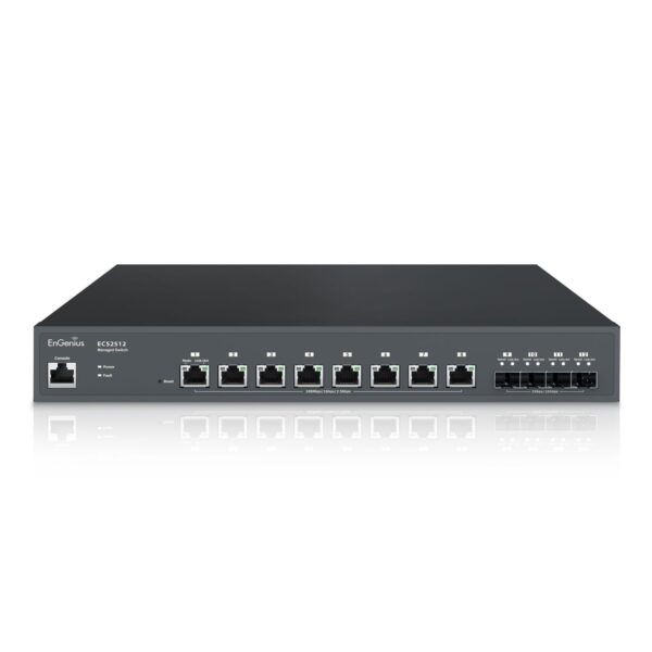 4524.jpg EnGenius ECS2512 Cloud Managed 8-Port Multi-Gigabit 2.5 Gb Switch with 4 x SFP+ Uplink Ports