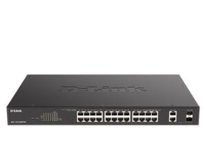 D-Link DGS-1100-26MPPV2 26-port Gigabit Smart Managed PoE++ (525W) Switch with 2-port Gigabit Combo Uplinks
