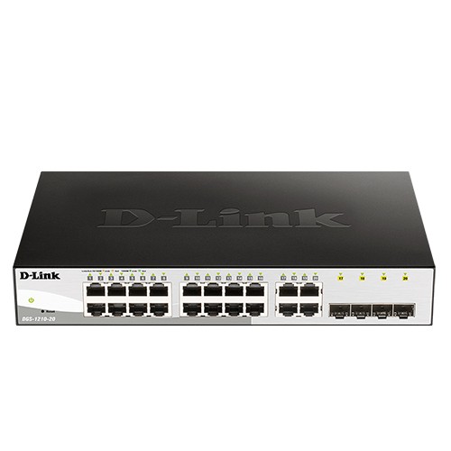 5066.jpg D-Link DGS-1210-20 20-port Gigabit Smart Managed Switch with 4-port Gigabit Combo Uplinks