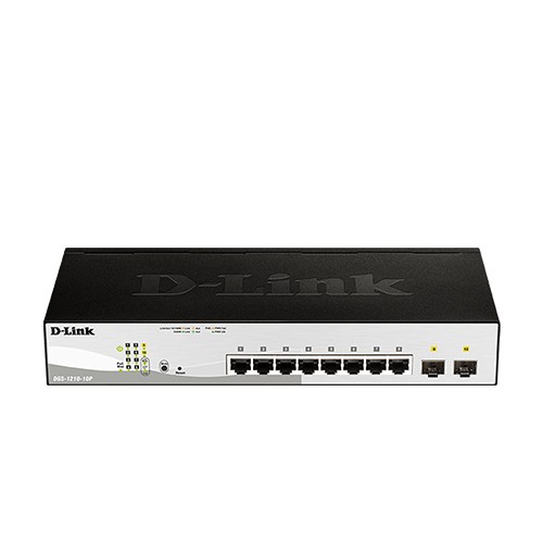 D-Link DGS-1210-10P 10-port Gigabit Smart Managed PoE (65W) Switch with 2-port Gigabit Uplinks