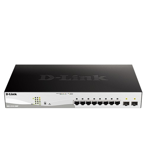 D-Link DGS-1210-10MP 10-port Gigabit Smart Managed PoE (130W) Switch with 2-port Gigabit Uplinks