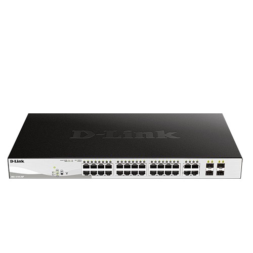 D-Link DGS-1210-28P 28-port Gigabit Smart Managed PoE (193W) Switch with 4-port Gigabit Combo Uplinks