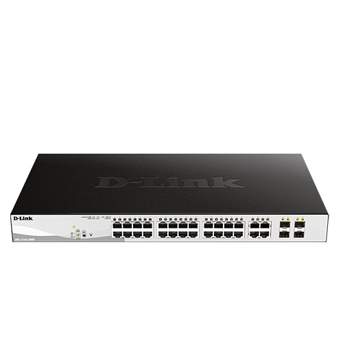 D-Link DGS-1210-28MP 28-port Gigabit Smart Managed PoE (370W) Switch with 4-port Gigabit Combo Uplinks