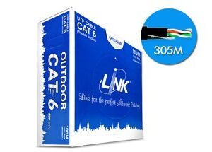 Link US-9106OUT-1 CAT 6 UTP, PE OUTDOOR w/Filler, 23 AWG (Double Jacket)