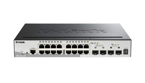 D-Link DGS-1510-20 20-port Gigabit Layer 3 Lite Stackable Smart Managed Switch with 2-port Gigabit & 2-port 10G Uplinks