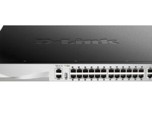 D-Link DGS-3130-30PS 30-Port Lite Layer 3 Stackable Managed PoE Switch
