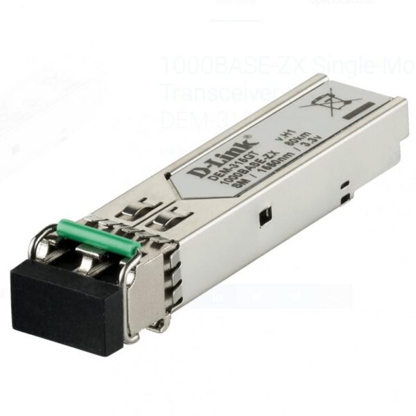 5212.jpg D-Link DEM-315GT 1000Base-ZX SFP Transceiver (Singlemode 1550nm) - 80km