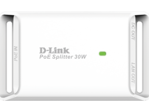 D-Link DPE-301GS 1-port Gigabit 802.3af PoE & 802.3at PoE+ Splitter, 5V DC/9V DC/12V DC Output