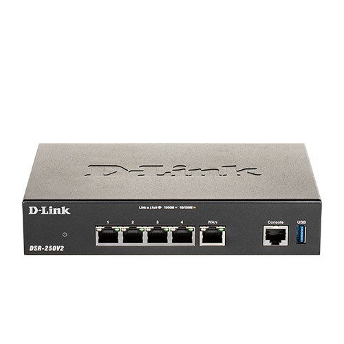 D-Link DSR-250V2 5-Gigabit Port VPN Router