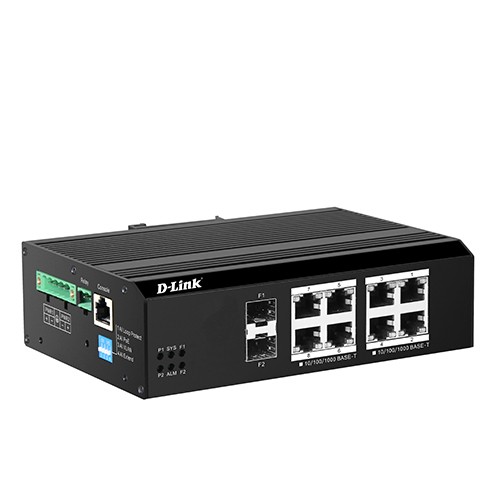 D-Link DIS-F2010PS-E 10-Port Gigabit Managed Industrial PoE Switch