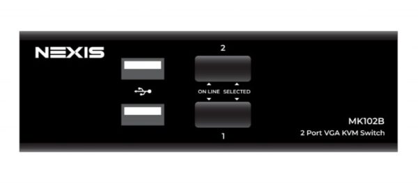 NEXIS MK102B 2-Port VGA/USB KVM Switch with Audio Support