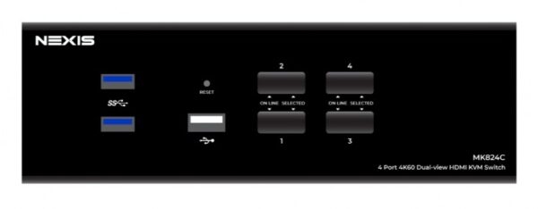 Nexis MK824C Dual-monitor HDMI KVM Switch, 4ports USB3.0