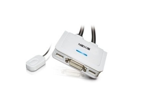 Nexis KD512C KVM Switch 2-Port DVI, USB, Audio with QuickSwitch