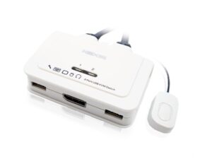 Nexis KP512C KVM Switch 2-Port DisplayPort, USB, Audio with QuickSwitch