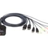Aten CS22DP 2-Port USB DisplayPort Cable KVM Switch with Remote Port Selector