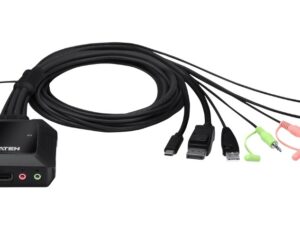 5967.jpg Aten CS52DP 2-Port USB-C DisplayPort Hybrid Cable KVM Switch