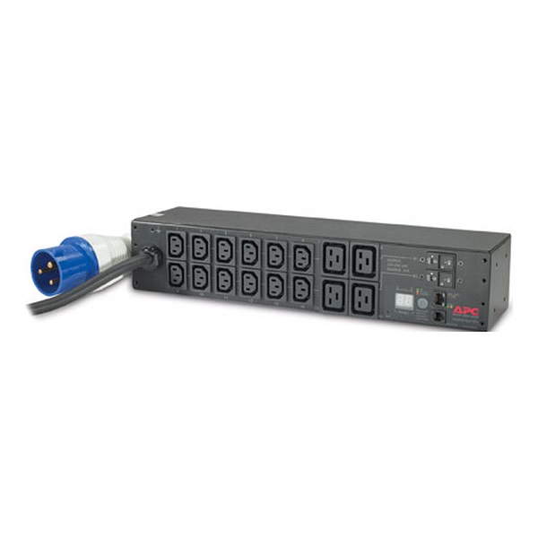 APC AP7822B NetShelter Metered Rack PDU, 2U, 1PH, 7.4kW 230V 32A, x12 C13 and x4 C19 outlets, IEC 309 cord