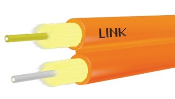 Link UFC5202LSZH F.O. Zipcord 3.0 mm. 2 Core, MM 50/125m m, LSZH-FR, OM2 , Grey