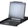 Aten CL5708IN 8-Port PS/2-USB VGA LCD 19 inch + KVM over IP Switch with Daisy-Chain Port and USB Peripheral Support
