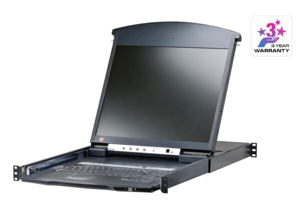 6515.jpg Aten KL1516AIN 16-Port Dual Rail LCD 19 inch. + Cat 5 KVM over IP