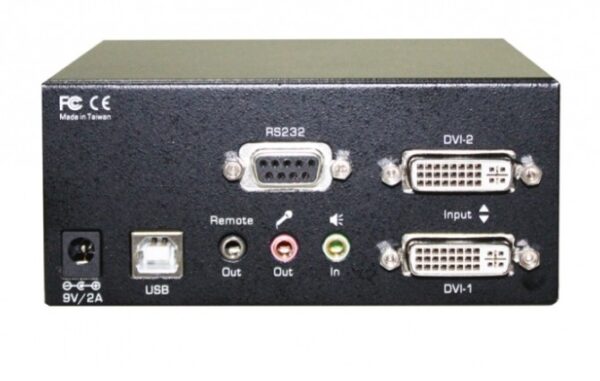 6629.jpg Nexis KE861D Dual Monitors DVI KVMR Extender Over LAN with Audio, Mic, RS232, USB Hub