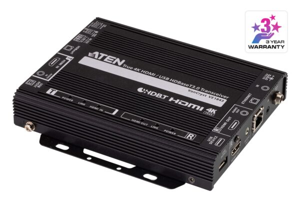 Aten VE1843 True 4K HDMI / USB HDBaseT 3.0 Transceiver