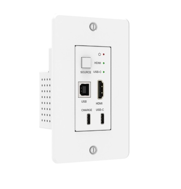 Nexis HW070C HDBaseT 70M with USB-C/HDMI & KVM Function Wall Plate Transmitter