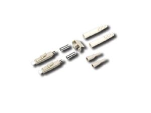 Link UF-0002D LC Duplex MM, Ivory, Zirconia Connector Beige Boot 0.9 & 3.0 mm.