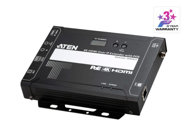 6808.jpg Aten VE8952T 4K HDMI over IP Transmitter with PoE