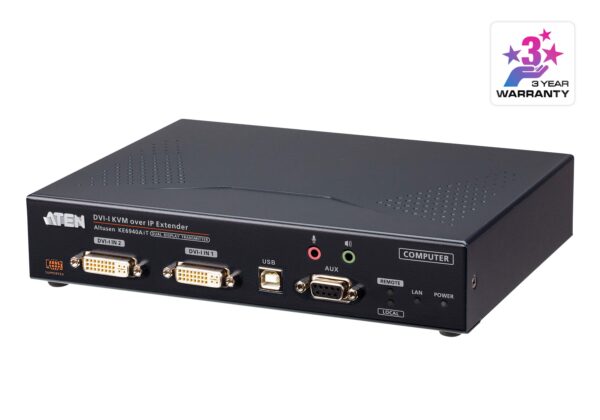 Aten KE6940AIT DVI-I Dual Display KVM over IP Transmitter with Internet Access