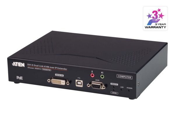 Aten KE6912T 2K DVI-D Dual Link KVM over IP Transmitter with PoE