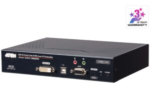 6998.jpg Aten KE6920T 2K DVI-D Dual-Link KVM over IP Transmitter with Dual SFP