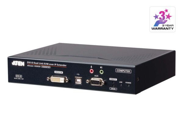 Aten KE6920T 2K DVI-D Dual-Link KVM over IP Transmitter with Dual SFP