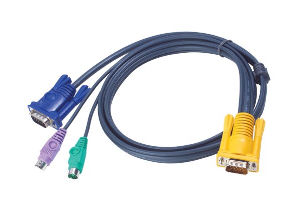 7029.jpg Aten 2L-5202P 1.8M PS/2 KVM Cable with 3 in 1 SPHD