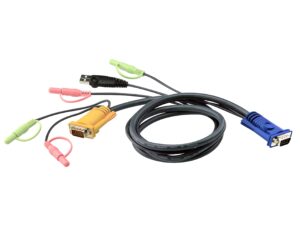 Aten 2L-5302U 1.8M USB KVM Cable with 3 in 1 SPHD and Audio