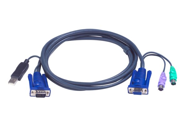 7061.jpg Aten 2L-5506UP 6M USB KVM Cable with built-in PS2 to USB Converter