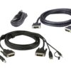 Aten 2L-7D02UDX3 1.8M USB DVI-D Dual Link Dual Display Secure KVM Cable Kit