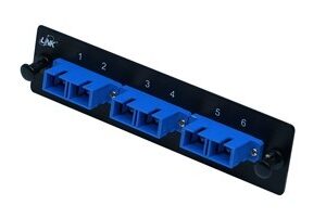 Link UF-2166SM 3 SC Duplex Snap-In Adapter PLATE (SM & MM.) (แผง SNAP SM, SC 6 F)