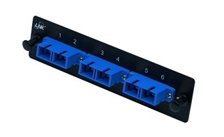 717.jpg Link UF-2166SM 3 SC Duplex Snap-In Adapter PLATE (SM & MM.) (แผง SNAP SM, SC 6 F)