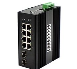 Bellcomms BC-44228 8-PORT, RJ45 POE 1000M TO 2-PORT SFP 1.25G/155M UPLINK, SWITCH INDUSTRIAL LAYER-2