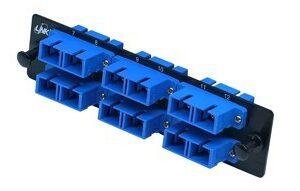 Link UF-2266SM 6 SC Duplex Snap-In Adapter PLATE (SM & MM.) (แผง SNAP SM, SC 12 F)